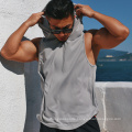 Rapid Dry Gym Tank Top Men Hooded Fitness Vest Man Essential Blank Vest Muscle Shirt Tank Top For Workout